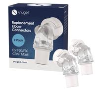 Snugell Replacement Elbow Connector for AirFit F20 and F30 CPAP Masks - 2 Pack - Compatible with ResMed Full Face CPAP Masks - Durable, Leak-Resistant Swivel Design for Smooth Therapy Airflow