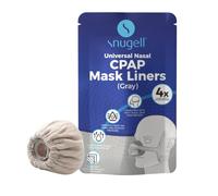 Snugell Universal CPAP Nasal Mask Liners (4-Pack) - Gray - Ultra-Soft Fabric for Major CPAP Nasal Mask Compatibility - Reusable & Washable Cushion Covers for 6-Month Supply - Reduces Skin Irritation