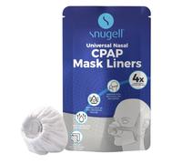 Snugell Universal CPAP Nasal Mask Liners (4-Pack) -White - Ultra-Soft Fabric for Major CPAP Nasal Mask Compatibility - Reusable & Washable Cushion Covers for 6-Month Supply - Reduces Skin Irritation
