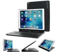 Snugg iPad Mini Keyboard Case for iPad Mini 1/2 / 3, Wireless Backlit Bluetooth iPad Mini Keyboard Case 360 degree Rotatable Keyboard for iPad Mini - Black