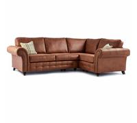 Snugg Furniture UK Limited Oakland L Shaped 4 Seater Suede Leather Corner Sofa in Brown Snugg Furniture UK Limited Brown