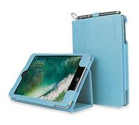 Snugg iPad Air 2 BabyBlue Leather Smart Case Cover Apple Protective Flip Stand Cover