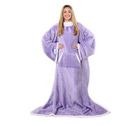 Snuggie Sherpa- The New & Improved Wearable Blanket That Has Sleeves, Warm, Cozy, Super Soft Sherpa, Functional Blanket with Sleeves & Pockets for Adult, Women, Men - Lilac