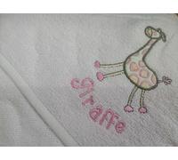 Snuggle Baby Giraffe Cuddle Robe Hooded Baby Towel, Pink