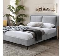 Snuggle Beds Cecilia Pillow Back Grey Silver Bed Frame | Size: King Snuggle Beds Grey King