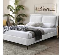 Snuggle Beds Cecilia Pillow Back Pearl Bed Frame in Silver | Size: King Snuggle Beds Silver King