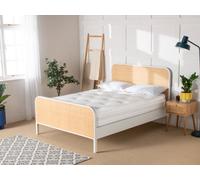 Snuggle Beds Clementine Rattan Bed - Pine - White - King Size