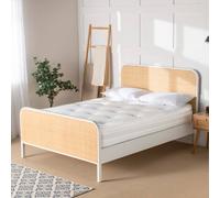 Snuggle Beds Clementine White Rattan Bed Frame | Size: King Snuggle Beds White King