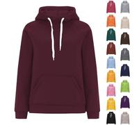 Snuggle Hoodie Wine Hoodies Plain Casual Oversized Hooded Sweatshirts Loose Fit Long Sleeve Light Basic Athletic Hoodie Sports Pullover Track Shirts Ladies Soft Jumpers Preppy Clothes Athleisure Wear
