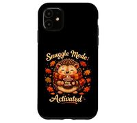 Snuggle Mode Hedgehog Cozy Fall Cartoon Animal Case for iPhone 11