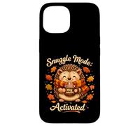 Snuggle Mode Hedgehog Cozy Fall Cartoon Animal Case for iPhone 15