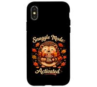 Snuggle Mode Hedgehog Cozy Fall Cartoon Animal Case for iPhone X/XS