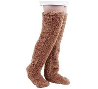 Snuggle Paws Sock Slippers Snuggs Cozy Socks Teddy Legs Over Knee High Fuzzy Long Socks Plush Slipper Stockings Leg Warmers Winter Fleece Home Sleeping Bed Christmas Gifts For Women