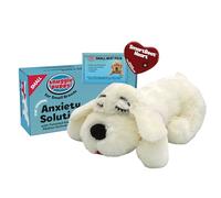 Snuggle Puppy Heartbeat Puppy Toy for Small Breeds, Compact Plush Dog Toy with Real-Feel Pulse, Designed for Crate Time, First Nights, and Rest - Cream