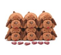 Snuggle Puppy Original Heartbeat Puppy Toy 6-Pack for Breeders & Shelters Real-Feel Pulse & Heat Pack Calming Sleep Aid for Puppy Anxiety, Crate Training, First Nights & New Puppy Transition - Biscuit