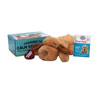 Snuggle Puppy Original Heartbeat Stuffed Toy for Dogs. Pet Anxiety Relief and Calming Aid, Comfort Toy for Behavioral Training in Biscuit