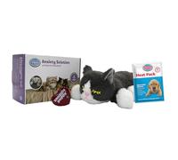 Snuggle Puppy Original Snuggle Kitty Heartbeat Stuffed Cat Toy Pet Anxiety Relief and Calming Aid for All Breed Sizes (Gray & White)