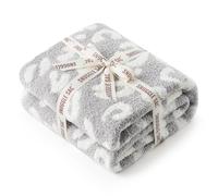 Snuggle Sac Leopard Throw Blanket for Couch Bed Sofa 50x60 inches, Reversible Grey Leopard Blanket Ultra Soft Cozy Blankets for Women Mothers Birthday Gifts