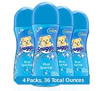 Snuggle Scent Shakes in-Wash Scent Booster Beads, Blue Sparkle, 9 Ounce (Pack of 4)