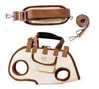 Snuggle Sling Dog Carrier for Small Dogs & Cats, Hands-Free Crossbody Pet Sling with Adjustable Straps, Breathable Travel Bag Holds Pets up to 20 lbs (Orange, L)