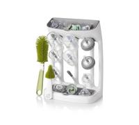 Snuggle & Sprout Baby Bottle Drying Rack & Brush Set - Newborn Essentials | Compact Bottle Drainer Stand & Organiser for Newborn Feeding - Dry Bottles, Teats & Accessories - Newborn Essentials