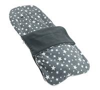 Snuggle Summer Footmuff Compatible with Baby Jogger City Mini Double - Grey Star