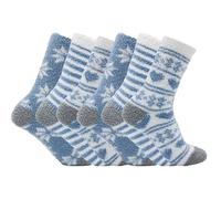Snuggle Toes 6 Pairs Ladies Cosy Bed Socks, Super Soft Fluffy Thick Cozy Home Slipper Bed Ladies Winter Socks (Fairisle, One Size, UK Footwear Size System, Adult, Women, Numeric Range, Medium, 4, 8)