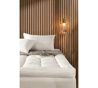 Snuggledown 10Cm Hotel Mattress Topper - 4 Inch Extra Deep Ultra Soft Plush Support In White White