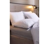 Snuggledown 2 Pack Hotel Medium Support Back Sleeper Pillow in White Snuggledown White