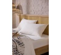 Snuggledown 2 Pack Scandinavian Duck Feather & Down Medium Support Pillows In White White
