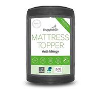 Snuggledown Anti-Allergy Mattress Topper Single Bed - 5cm Thick Anti Bacterial Comfortable & Supportive Mattress Pad - Deep Corner Straps, Hypoallergenic, Soft Knitted Washable Cover (90 x 190cm)