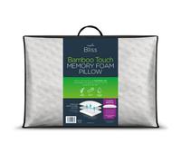 Snuggledown Bamboo Memory Foam Pillow 1 Pack Medium Support Orthopaedic Pillow Machine Washable Zipped Cover 74X48Cm
