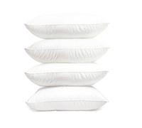 Snuggledown Clusterdown Gentle Neck Support White Pillows Pack of 4 Pack Medium Support Designed for Back and Side Sleepers Bed Pillows