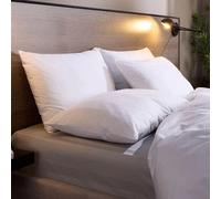 Snuggledown Clusterdown Synthetic Pillows 4 Pack Medium Support, Cotton Cover, Polyester Cluster Fibre Filling