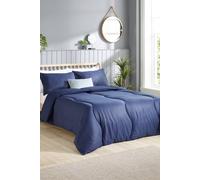 Snuggledown Coverless Embossed Herringbone 10.5 Tog Duvet, Navy | Size: Double Snuggledown Navy Double
