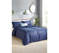 Snuggledown Coverless Embossed Herringbone 10.5 Tog Duvet, Navy | Size: King Snuggledown Navy King