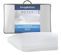 Snuggledown Hotel Collection Back Sleeper Pillow - Supportive & Breathable Boxed Pillow for Back Sleepers | Cotton Cover, UK-Made, Non-Allergenic, Machine Washable (43 x 69cm)