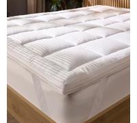 Snuggledown Hotel Mattress Topper Single Bed - 5cm Deep Quilted Luxury Single Topper for Soft Comfort | 2-Year Guarantee, Easy Fit Straps, Non-Allergenic & Washable