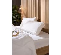 Snuggledown Hotel Side Sleeper Pillow - Firm Support, Deep Filled Cotton Box Pillow in White Snuggledown White