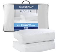 2 Pack Hotel Side Sleeper Box Pillow Snuggledown White One Size