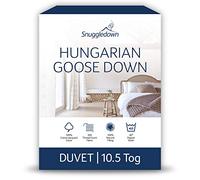 Snuggledown Hungarian Goose Down Super King Duvet 10.5 Tog - All-Year Round Quilt with Ethically Sourced 80:20 Blend | UK-Made, 300tc Cotton Cover, Box Stitch, Washable (260 × 220cm)