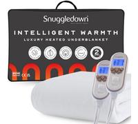 Snuggledown Intelligent Warmth Electric Blanket 9 Heat-Settings Luxury Heated 100% Cotton Cover Auto Timer Washable