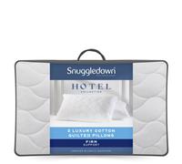 Snuggledown Luxury Cotton Quilted Pillow, Firm Support, 2 Pack