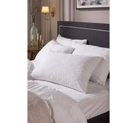 Snuggledown Luxury Cotton Quilted Pillow, Firm Support, 4 Pack In White White