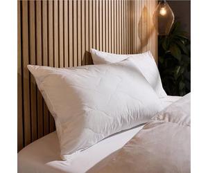 Snuggledown Luxury Cotton Quilted Pillows 2 Pack - Hotel Quality UK-Made Bouncy Back & Side Sleeper Pillow for Neck & Shoulder Pain Relief - Soft & Comfortable, Non-Allergenic, Washable (48 x 74cm)
