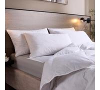 Snuggledown Luxury Goose Feather & Down Pillow - Ethically Sourced 85:15 Blend, Medium Support Bed Pillow for Back Sleepers | UK-Made, Cotton Cover, Washable (48 x 74cm)