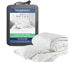 Snuggledown Luxury Goose Feather & Down Single Duvet 13.5 Tog - Ethically Sourced 85:15 Blend, All Seasons 4.5 + 9 Tog Combination Quilt | UK-Made, Cotton Cover, Washable (135 x 200cm)