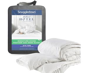 Snuggledown Luxury Goose Feather & Down Super King Duvet 10.5 Tog - Ethically Sourced 85:15 Blend, All Year Round Quilt | UK-Made, Box Construction, Washable (260 x 220cm)