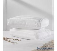 Snuggledown Luxury Side Sleeper Pillow 2 Pack Firm Support, Cotton Cover, Microfibre Filling, Easy Care & Machine Washable