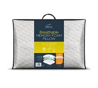 Single Bliss Breathable Memory Foam Deep Filled Side Sleeper Pillow Snuggledown White One Size
